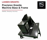 Ensemble de colonnes en granit avec nervure de support triangulaire pour cadre de portique de machine