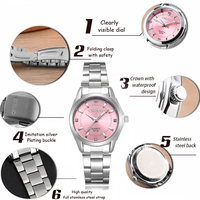 CHENXI 021B Couple 6 Couleurs Tendance Montres Décontractées de Luxe à Quartz Étanche Montre Habillée à Strass pour Femme