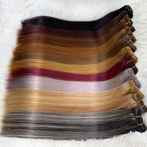 Paquets de cheveux humains bruts non transformés Vendeur en gros Cheveux vierges alignés à cuticules de temple indien Fournisseur de cheveux bruts indiens de qualité 12A - Product Image 1