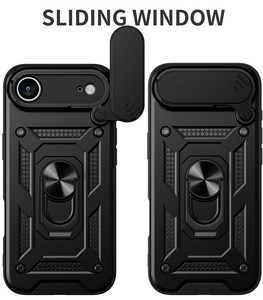 เคสโทรศัพท์ป้องกันเลนส์มาใหม่สำหรับ iPhone 17ที่ครอบกันกระแทกพร้อมขาตั้ง - Product Image 4