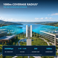 Système de couverture Wi-Fi extérieur haute puissance 3000M avec point d'accès sans fil et station de base pour zones touristiques, port Ethernet 25G, pour 300 personnes, fabriqué en Chine