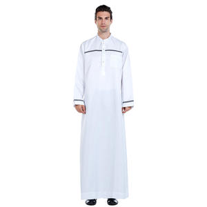 Kaftan africain islamique pour hommes, robe ample traditionnelle musulmane, <span class=keywords><strong>tunique</strong></span> longue en stock, turbans longs en laine pour hommes - Product Image 1