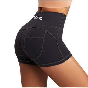 Shorts Deportivos de Alta Calidad para Mujer, Ecológicos, de Spandex/Nailon, con Diseño Estampado, para Deportes, Fitness, Running, Yoga, Ciclismo - Product Image 1