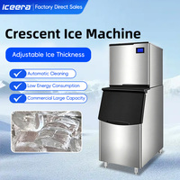 Machine à glaçons Crescent à haut rendement, conception modulaire, pour la restauration, épaisseur de glace réglable numériquement, économe en énergie