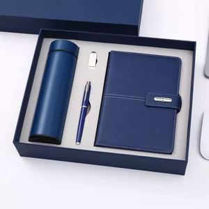Wholesale Promotional Gifts Items Luxury Stainless Steel Customizable Diary Business Thermos <b>Cup</b> Notebook Gift Set Pen Water - Product Image 1