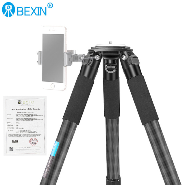 Professional 10-layers Carbon Fiber Tripod for Dslr Camera Heavy Duty Mobile Phone Tripod Stand Bowl Adapter Max Tube 40mm