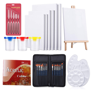 Kit de <span class=keywords><strong>peinture</strong></span> <span class=keywords><strong>acrylique</strong></span> 57 en 1, fournitures de <span class=keywords><strong>peinture</strong></span> pour artistes, ensembles de pinceaux pour enfants et adultes, <span class=keywords><strong>dessin</strong></span> - Product Image 1