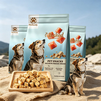 Nourriture pour chiens et chats séchée par congélation, riche en protéines, à base de poulet, poisson et saumon coupés en dés, pour grossistes OEM
