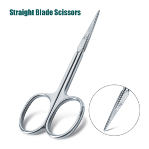 Tijeras de acero inoxidable curvo para manicura y cutículas, para belleza y corte de pelo de cejas, personalizadas, profesionales, para hombres y mujeres - Product Image 5