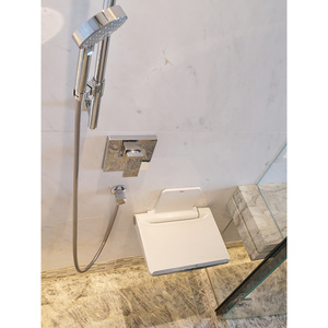 Tabouret pliant mural antidérapant en plastique pour salle de bain, siège de douche type B, sans obstacle - Product Image 3