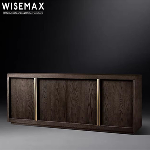 WISEMAX أثاث خشبي صلب بأربعة أبواب كونسول غرفة طعام حديثة لوح جانبي لغرفة المعيشة بالفيلا الحديثة - Product Image 5