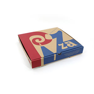 Vente en gros Boîte à pizza imprimée personnalisée Boîtes à pizza en papier d'emballage ondulé bon marché avec logo - Product Image 1