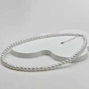 สร้อยคอมุกน้ำจืดจูจี้ 5-6 มม. สีเทาเย็นหายาก ความเงางามและสีสันสดใสเป็นพิเศษ น้ำทะเลจริงๆ คือ น้ำทะเลที่อุดมสมบูรณ์ - Product Image 2