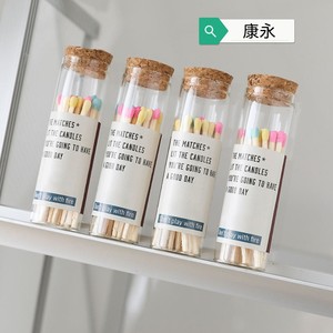 Glass Match Tubes 30X100 With Cork <b>Lid</b> For Candle Lighting <b>Decorative</b> Use - Product Image 1