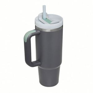 Vaso Térmico de Acero Inoxidable Ecológico de 40oz a Prueba de Derrames para Bebidas Frías/Calientes con Popote, Mantiene la Temperatura de 6 a 12 Horas, Ideal para Oficina - Product Image 1
