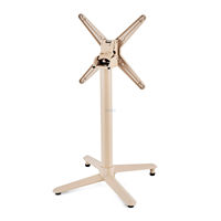 Base de table pliante d'extérieur Lifepursue en fonte d'aluminium, 4 pieds croisés, empilable