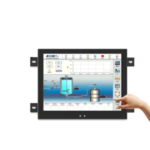 IP65 Waterproof Embedded Open Frame 17 inch Monitor Capacitive Touch Screen High Brightness Monitor VGA DVI AV BNC For ATM Kiosk