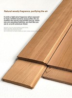Panneaux muraux intérieurs en cèdre rouge occidental canadien pour sauna, plafond anti-corrosion