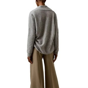 <span class=keywords><strong>Cardigan</strong></span> in Cashmere da Donna con Logo Personalizzato, Maglione Lavorato a Maglia con <span class=keywords><strong>Cintura</strong></span>, Maniche Lunghe, Scollo a V, Vestibilità Ampia, Abbigliamento per Ufficio - Product Image 3
