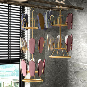 Yuuyo Étagère à chaussures rotative en métal à 360 degrés, multifonctionnelle, sur pied, séchoir à chaussures pour dortoir, balcon, usage extérieur - Product Image 4