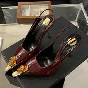 Sandali con <span class=keywords><strong>Tacco</strong></span> <span class=keywords><strong>Alto</strong></span> da Donna Stile Italiano su Misura, Eleganti e Giovanili con Punta a Spillo, Tallone Aperto e Decorazioni in Metallo e Gemme - Product Image 2