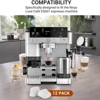 Filtre à eau TIKAFE pour cafetière Ninja Dual Brew Maker compatible avec les modèles à dosettes individuelles et à café moulu ES601/ES655/ES701 Charcoal
