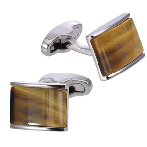 東莞ファンシーのタイガーアイゴールデンストーンディッシュダシャカフリンクス、結婚式、パーティー、ビジネス記念日ギフトの卸売価格 - Product Image 5