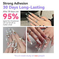 Bouteille de colle liquide UV LED non toxique pour strass de nail art, adhésif ultra-résistant longue durée (plus de 30 jours), pour fabrication OEM/ODM et marque privée
