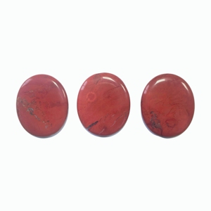 หินแจสเปอร์สีแดงขัดเงาธรรมชาติรูปวงรีสำหรับการบำบัดและนวด - Product Image 2