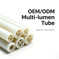 Tube en silicone extrudé multi-lumenes sur mesure OEM ODM, tube en silicone flexible de qualité médicale, fourniture d'usine