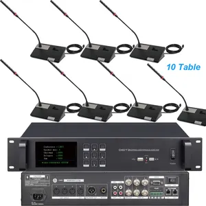 MiCWL Audio Inc 10 Gooseneck Video Conference Microphone System 10 Desktop LED 1 President 9 Delegate Unit