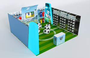 Tùy chỉnh di động triển lãm thương mại thiết bị bóng đá gian hàng cho thương mại cho thấy - Product Image 3