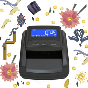 Détecteur et compteur de billets USD/<span class=keywords><strong>EUR</strong></span> Semtom, mini portable avec écran LCD, 600 billets/min, batterie lithium-ion, matériau plastique - Product Image 3