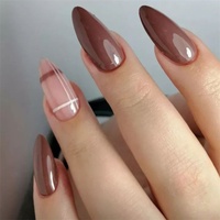 2025 Top Tendance Usine Fourniture Salon Comme Feu Flamme Conception Mode Ongles Shinny Press On Nails