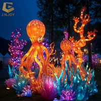 SGL172 City Lights Show Lanterne animale de l'océan personnalisée Lanterne de festival marin de méduses chinoises