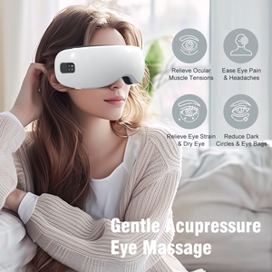 جهاز تدليك العين بتقنية البلوتوث الجديدة مع تسخين بدرجة حرارة 46 درجة واهتزاز للتدليك، تصميم قابل للطي مع موسيقى وقناع حراري لتخفيف إجهاد العين - Product Image 5