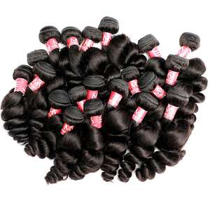 Modern gösteri takma saç toptan brezilyalı çift çizilmiş manikür hizalanmış bakire saç demeti - Product Image 5