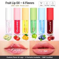 Private Label Fruitgeurende Lip Olie High Shine Glans Lip Glow Tint Hydraterende Lipgloss Aangepaste Logo Groothandel Lage MOQ