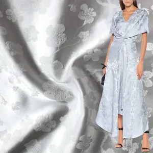 आपूर्तिकर्ताओं इतालवी साटन शुद्ध scrunchies शहतूत साटन के लिए textil रेशम jacquard सामग्री कपड़े नाइटवियर