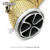 Pipa Uji Pengganti OEM Kustom untuk Porsche 911 992 GTS 3.6T 2025 Boska Race Turbo Downpipe Bolt-on OAP Header Berinsulasi Panas