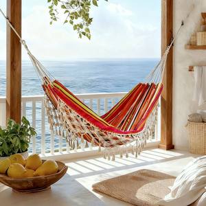 <span class=keywords><strong>Hamaca</strong></span> de Lona de Poliéster <span class=keywords><strong>Plegable</strong></span> con Borlas, Diseño Nuevo, <span class=keywords><strong>Hamaca</strong></span> Doble para Acampar al Aire Libre, Columpio para <span class=keywords><strong>Balcón</strong></span>, <span class=keywords><strong>Hamaca</strong></span> Colgante - Product Image 3