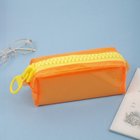 Étui à crayons zippé transparent en PVC tendance avec logo personnalisé Emyway P01, grande capacité, pour cosmétiques et voyages