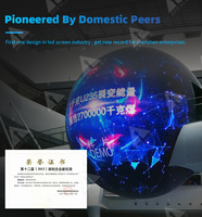 Affichage LED sphérique intérieur Apexls à 360 degrés, personnalisable, diamètre irrégulier de 2m, 3m, 4m, 5m, 8m, 10m, boule LED, globe, sphère