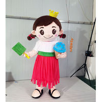 Costume de mascotte de fille en crème glacée Shengye personnalisé de haute qualité en matériau EVA, tailles S, L, XL, XXL, pour événements promotionnels
