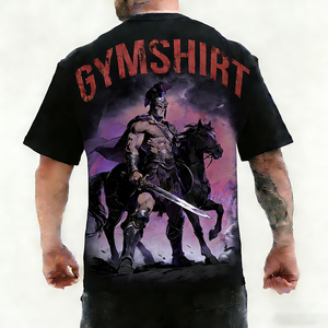 T-shirts de sport amples à col rond pour hommes, respirants, pour la gym, <span class=keywords><strong>taille</strong></span> US, avec impression en relief - Product Image 1