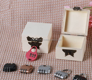 Handmade Wooden Treasure <b>Box</b> with <b>Lock</b> and Key Jewelry Organizer Keepsake <b>Box</b> for Craft Gifts - Product Image 6