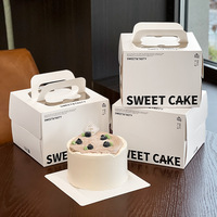 Boîtes à gâteaux biodégradables de qualité alimentaire, uniques, blanches, avec laminage mat, avec logo, vente en gros par le fabricant