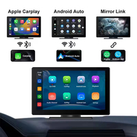 Caméra embarquée DVR avec écran tactile IPS de 9 pouces, Bluetooth, Wi-Fi, CarPlay sans fil, Android Auto sans fil, lecteur DVD portable pour voiture universelle