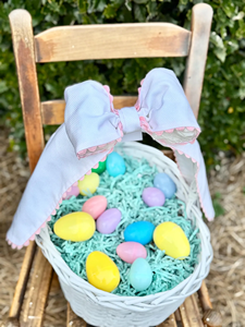 Pañuelo para Envolver Bebés al por Mayor con Ribete de Encaje, Lazo para Canasta de Pascua con Monograma de Conejito, Pañuelo para Envolver Recién Nacidos, Ropa para Bebés 2026 - Product Image 6