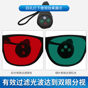 Lunettes Keyou rouge et vert Qt0107 pour l'entraînement de l'amblyopie, examen de la fonction visuelle, matériau plastique, équipement de soins visuels de classe I - Product Image 2